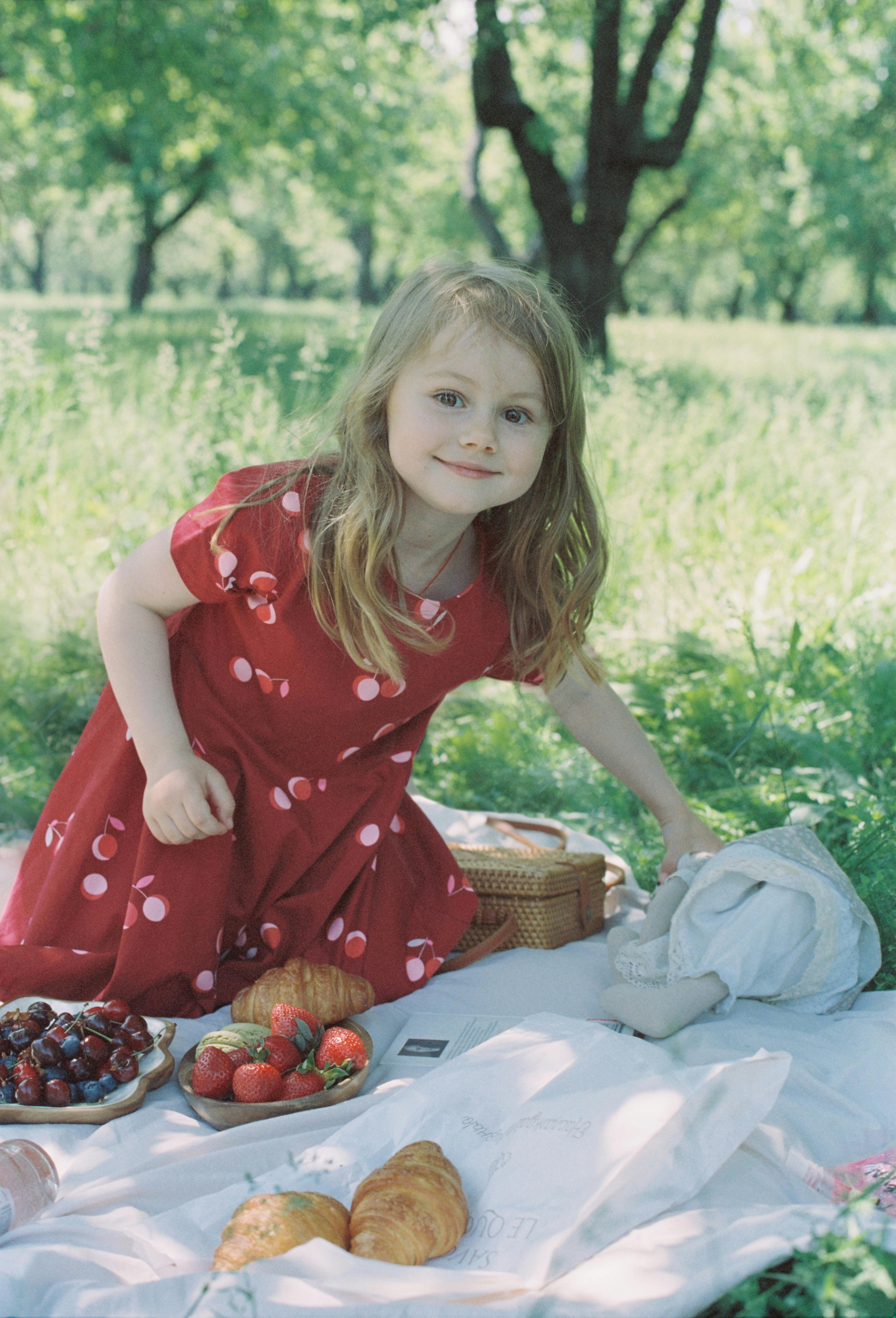 Little Girl at Outdoor Picnic