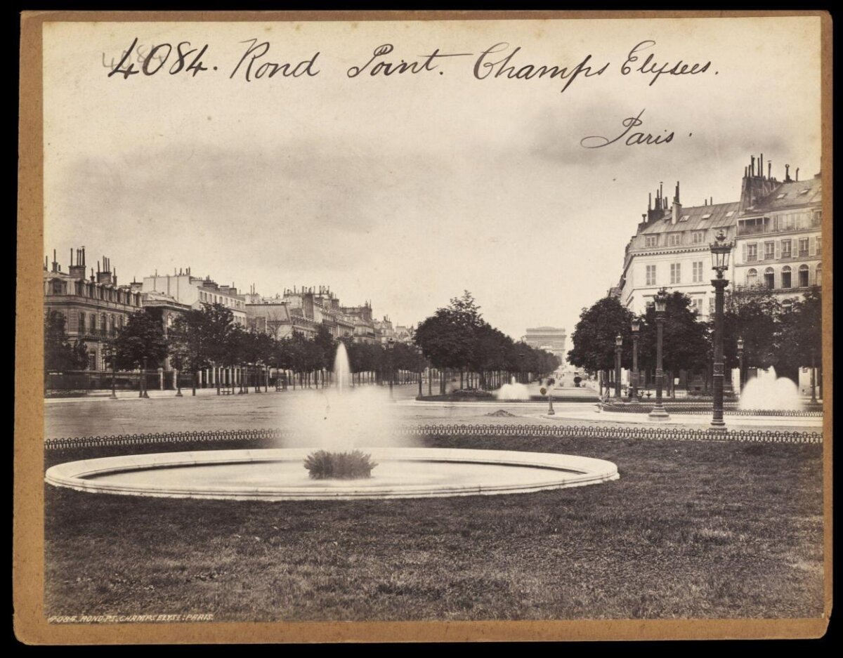 Vintage Rond Point Champs Elysees Paris