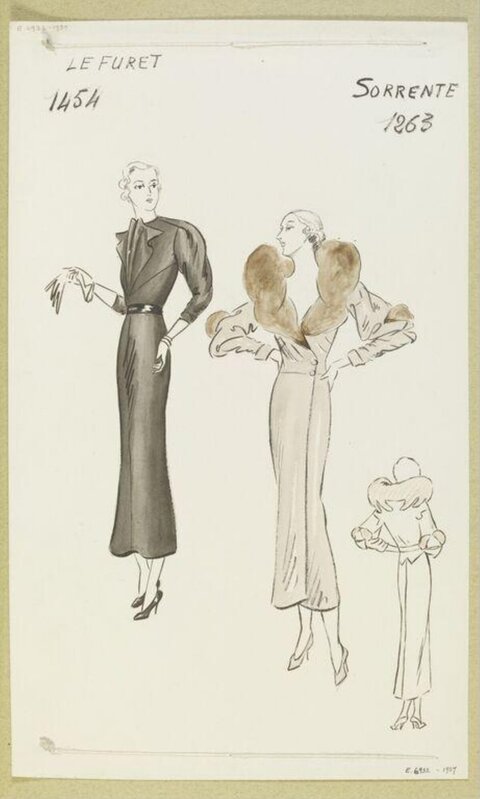 Vintage Fashion Design Sketches