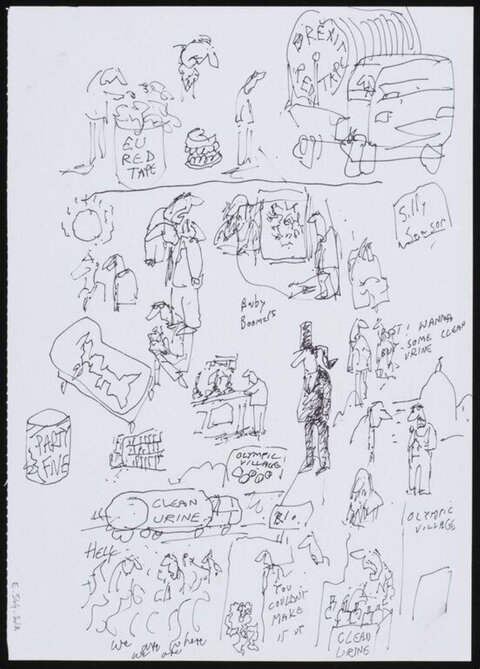 Sketch Political Cartoon on Current Events