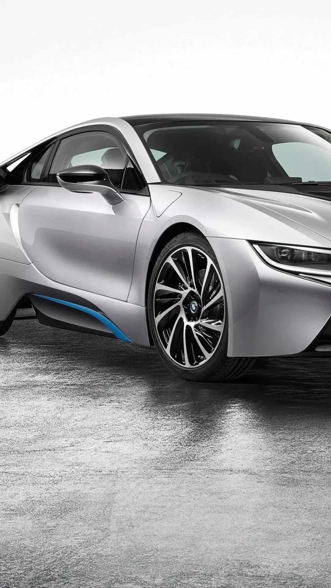 Silver BMW i8 Sports Car