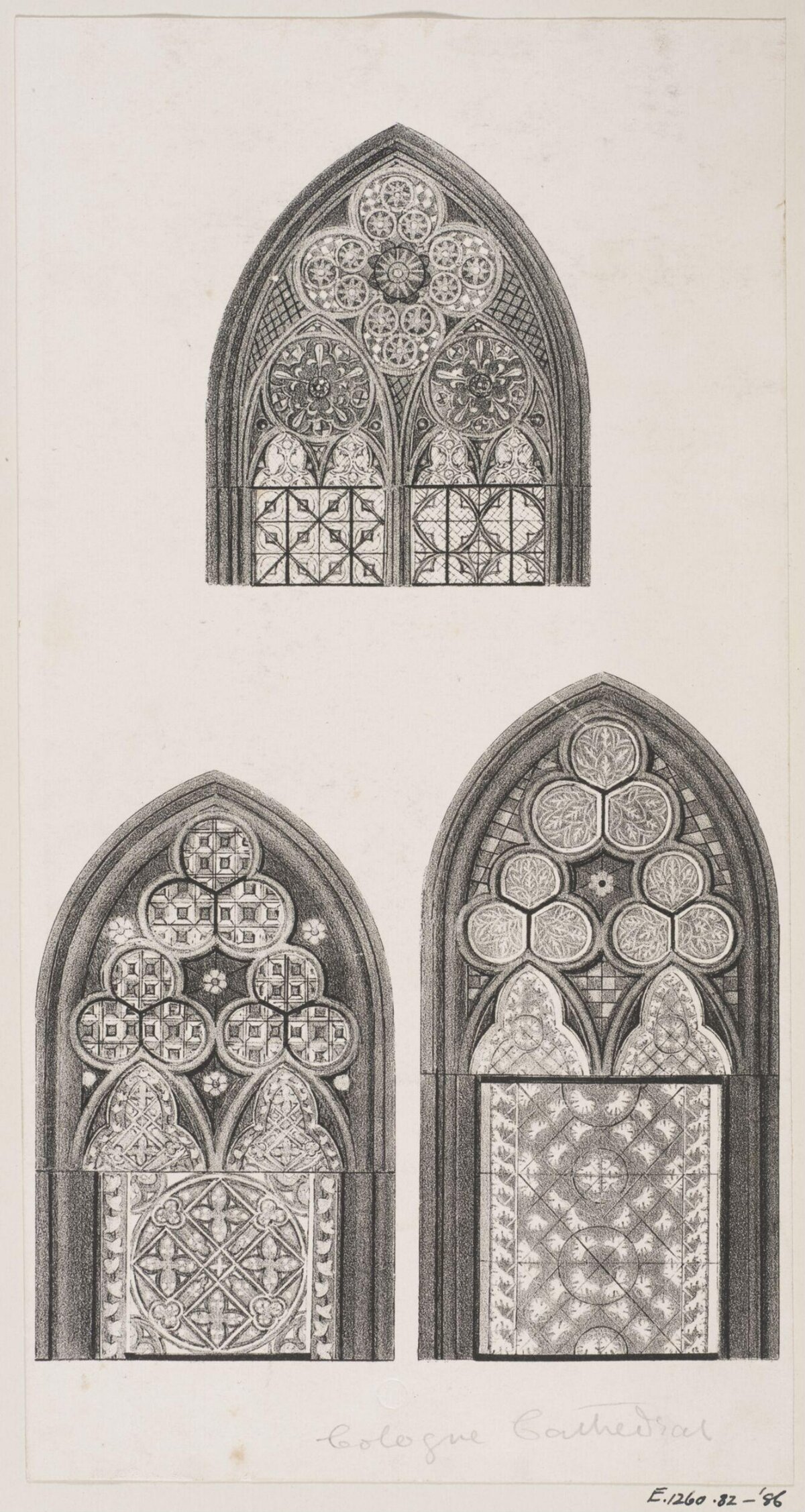 Sketches of Cologne Cathedral Windows