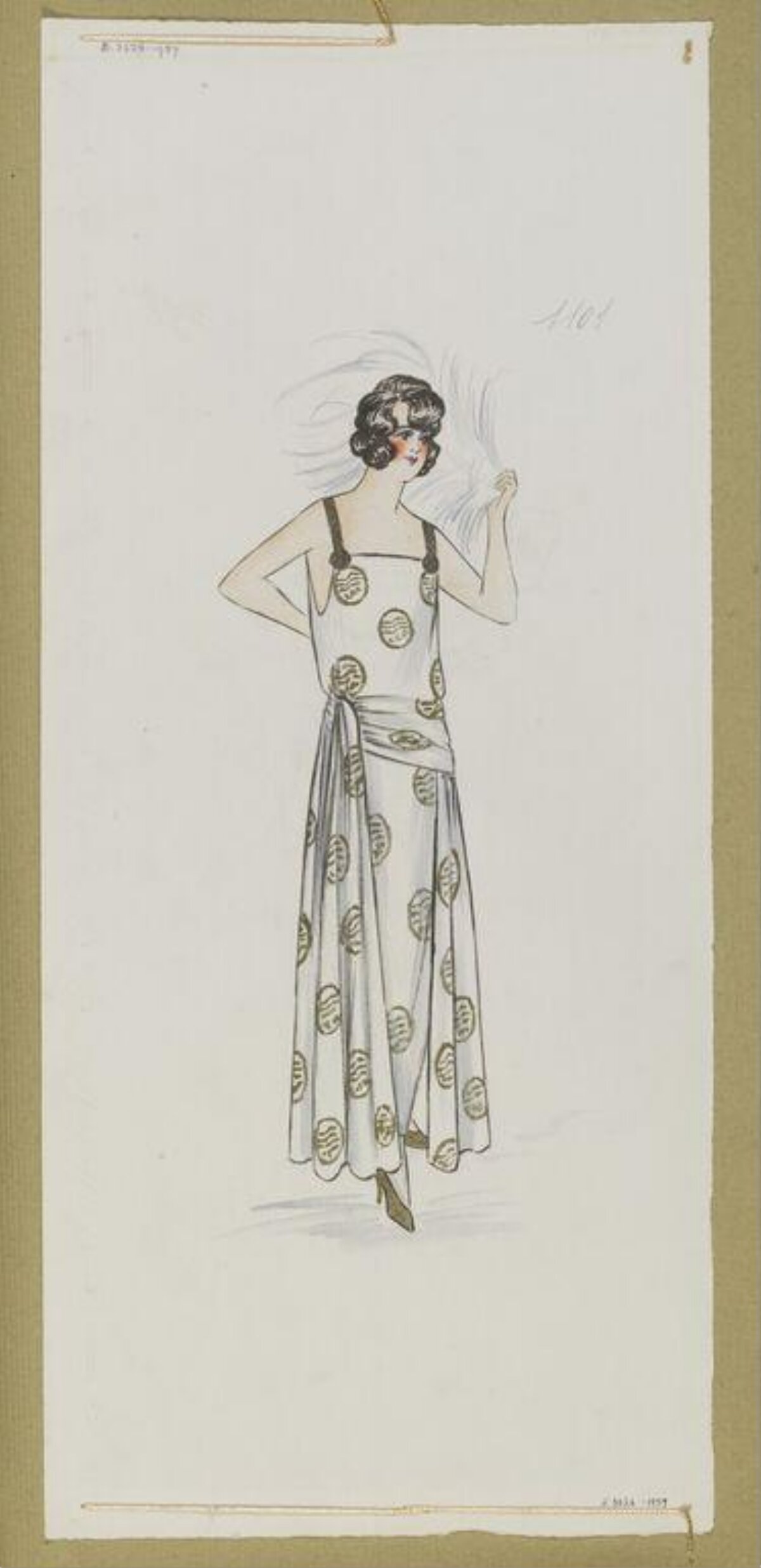 1920s Flapper Dress Fashion Sketch