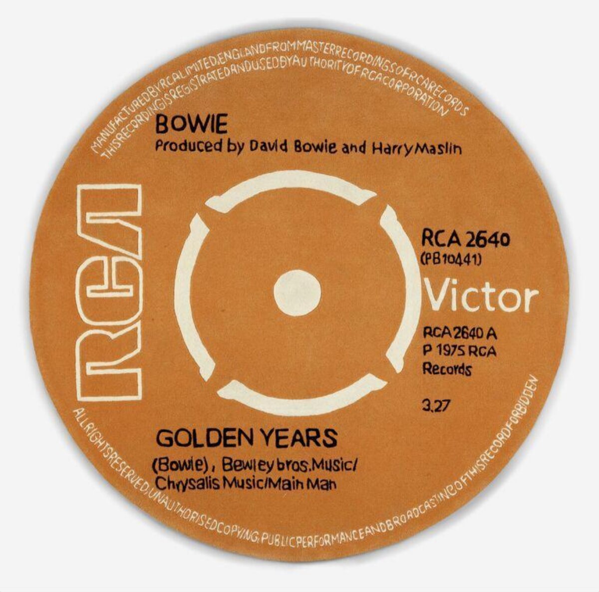 David Bowie Golden Years Record Label
