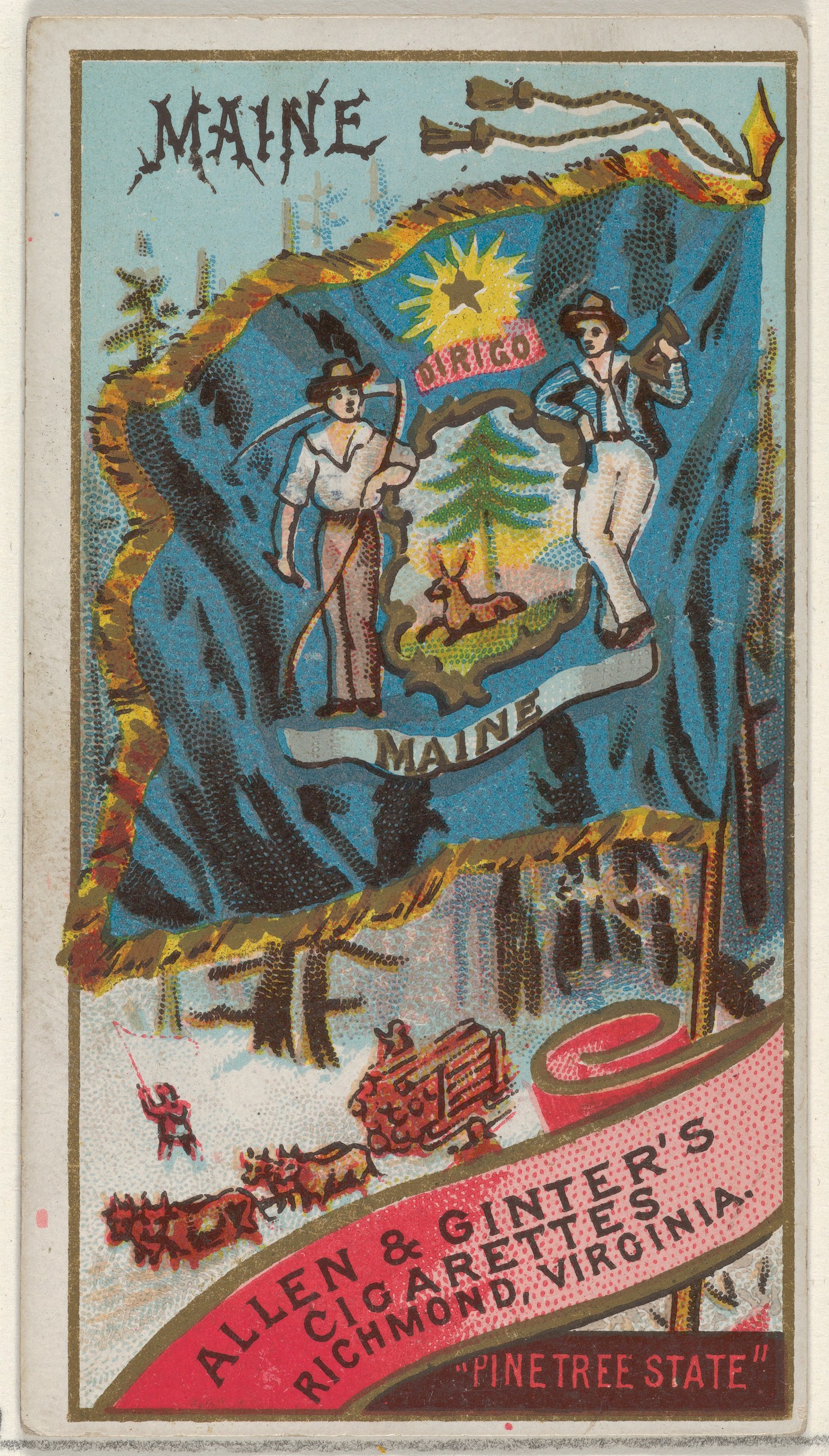 Vintage Maine State Cigarette Card