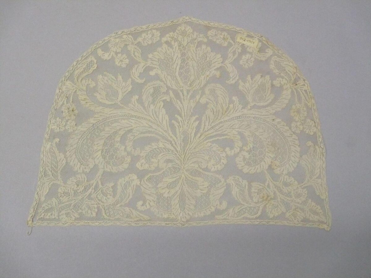 Antique Floral Lace Cap Fragment