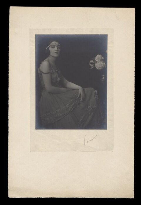 Vintage Seated Woman Portrait