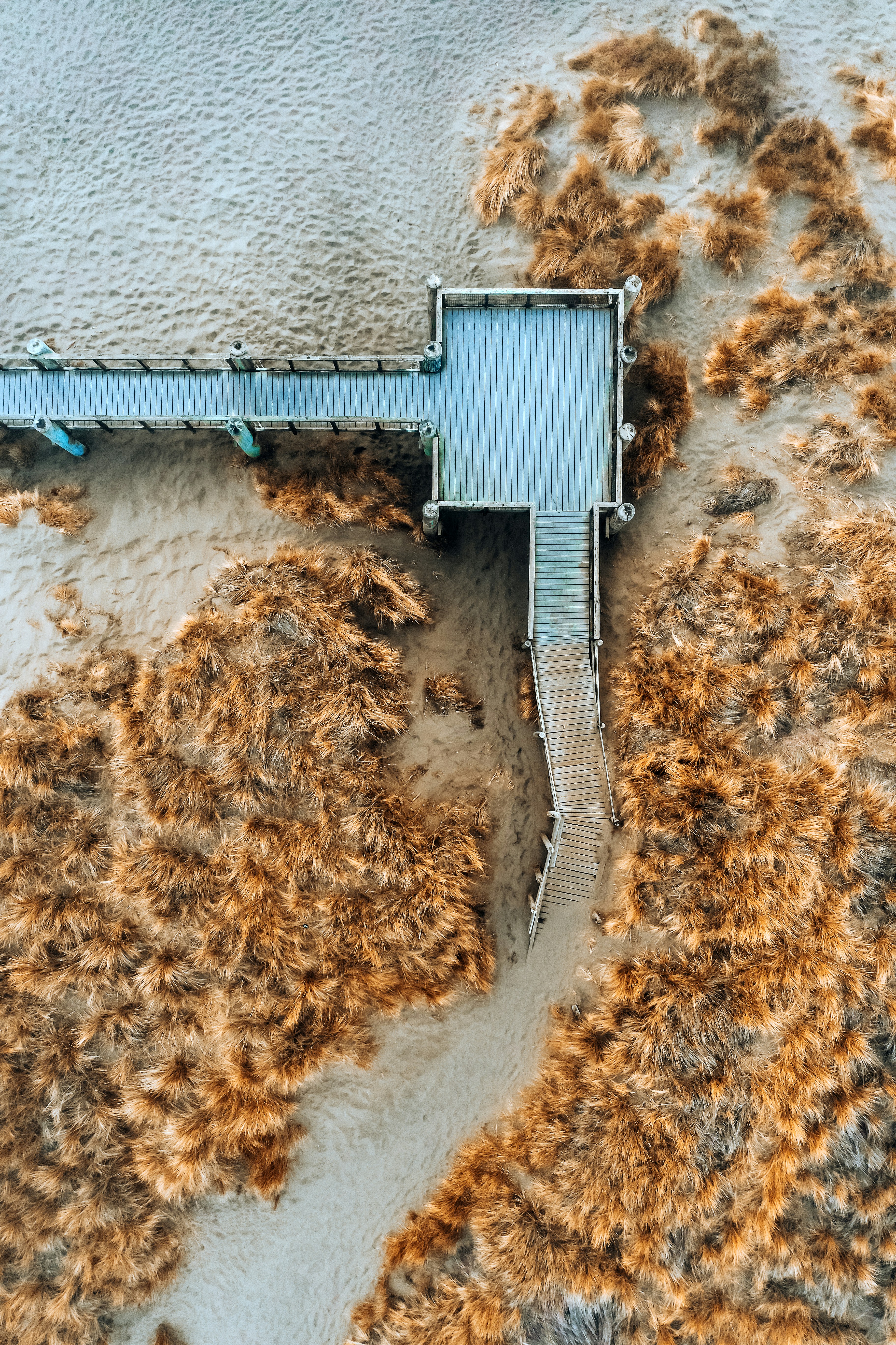 Aerial View of Beach Boardwalk