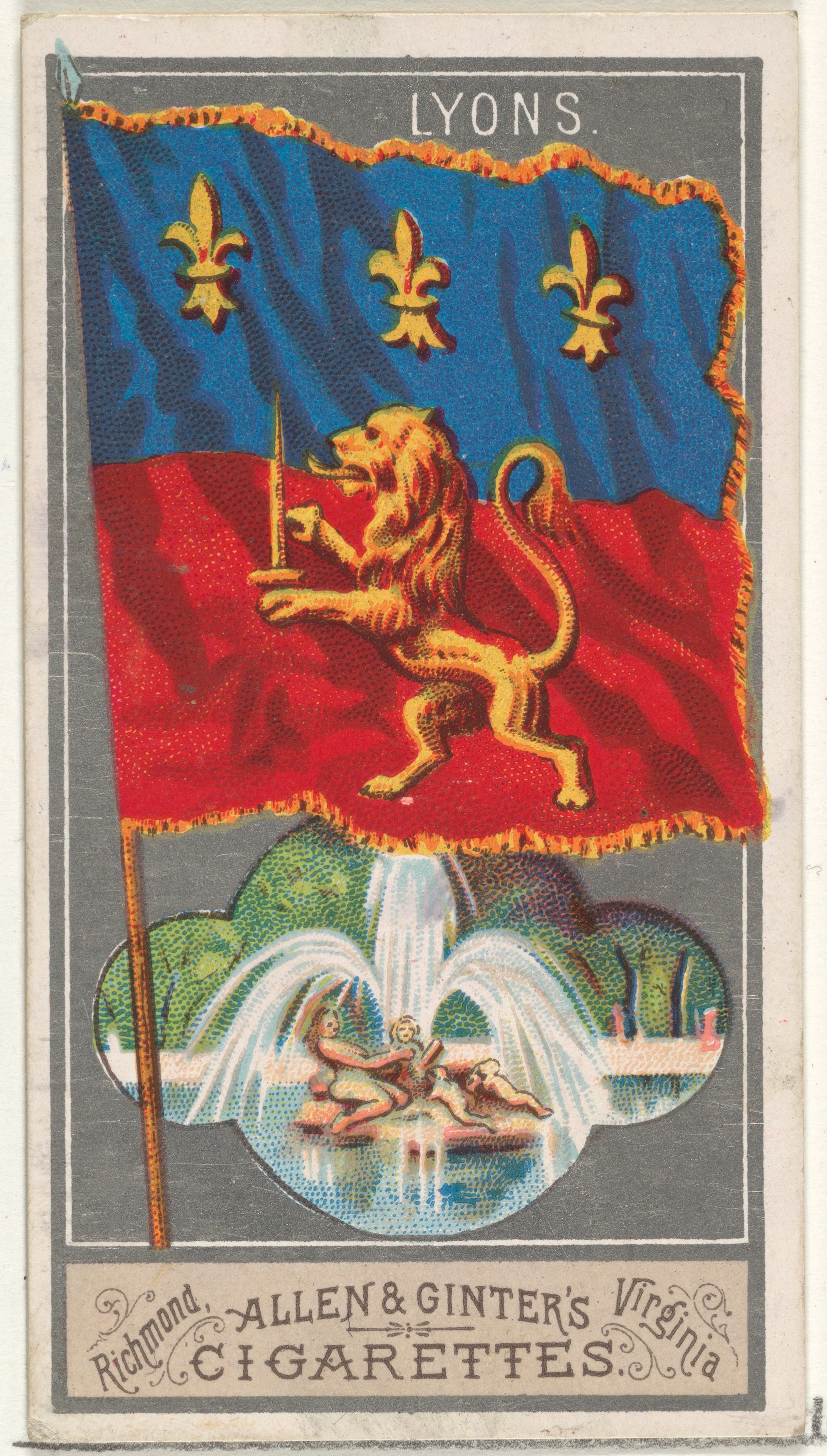 Vintage Lyons Flag Cigarette Card