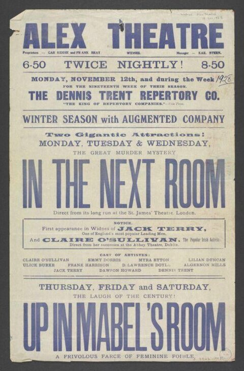 Vintage Alex Theatre Play Poster