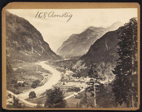 Vintage View of Amsteg Valley