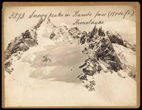 Snowy Peaks at Hamta Pass, Himalayas