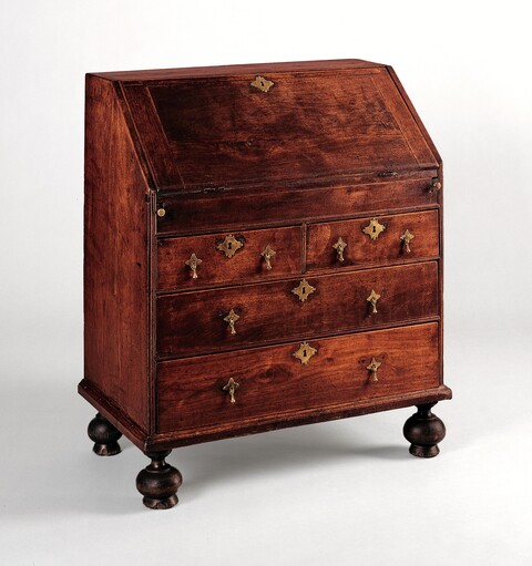 Antique Wooden Slant-Front Desk