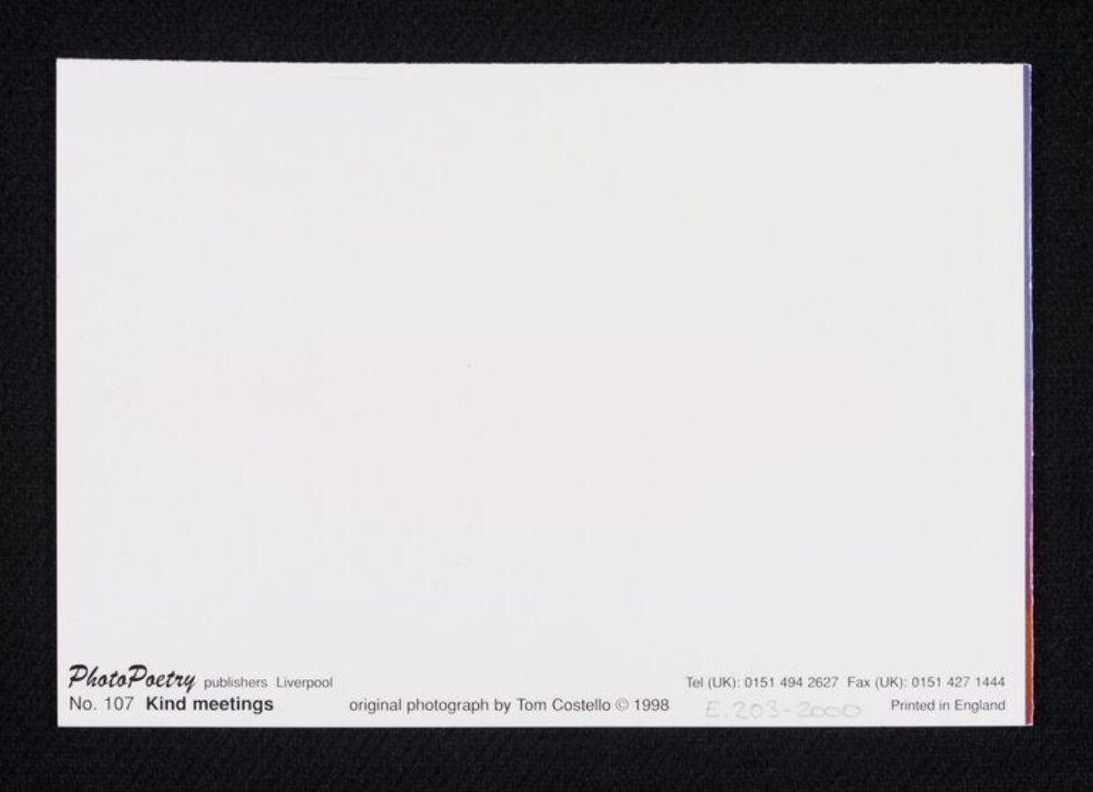 Blank Reverse of PhotoPoetry Postcard
