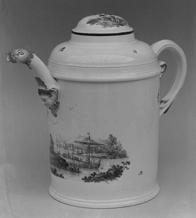 Antique Decorated Porcelain Coffee Pot