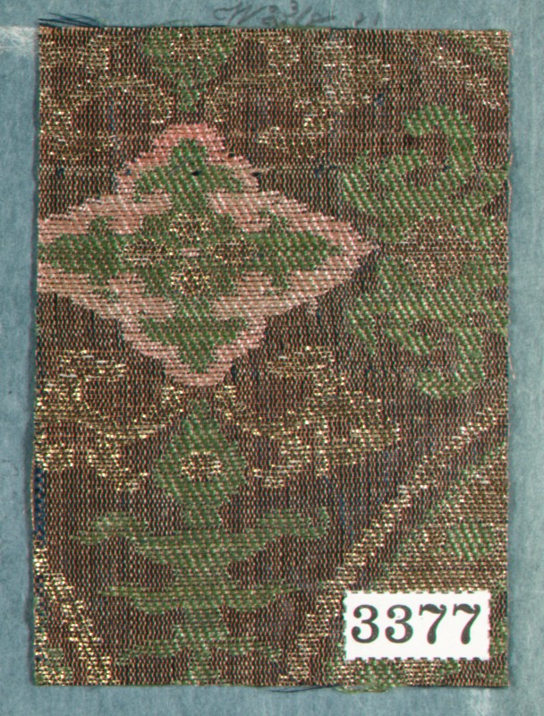 Vintage Numbered Woven Fabric Swatch