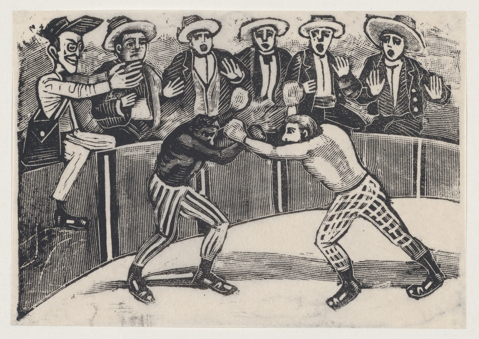 Boxing Match with Spectators