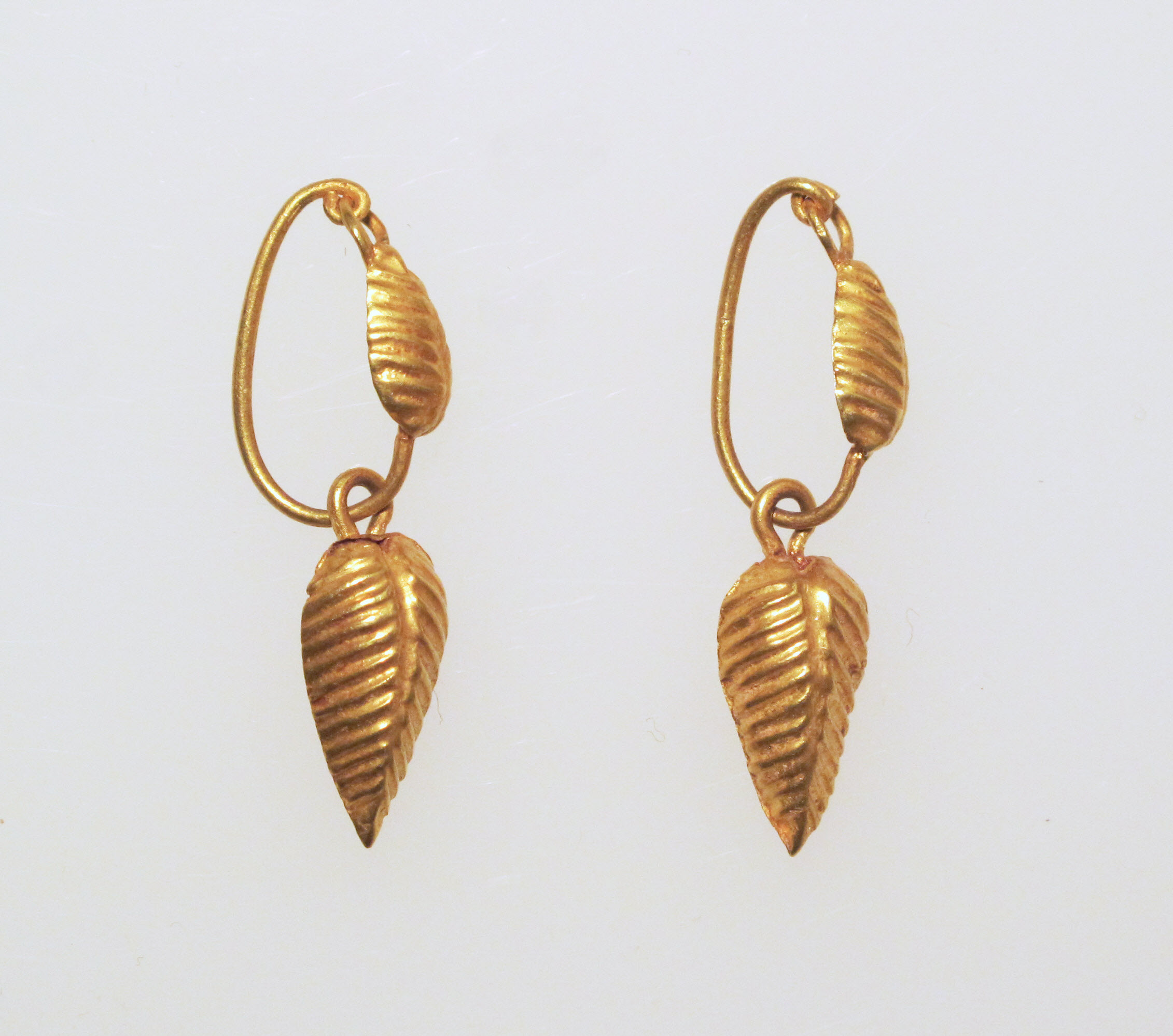 Pair of Gold Leaf Earrings