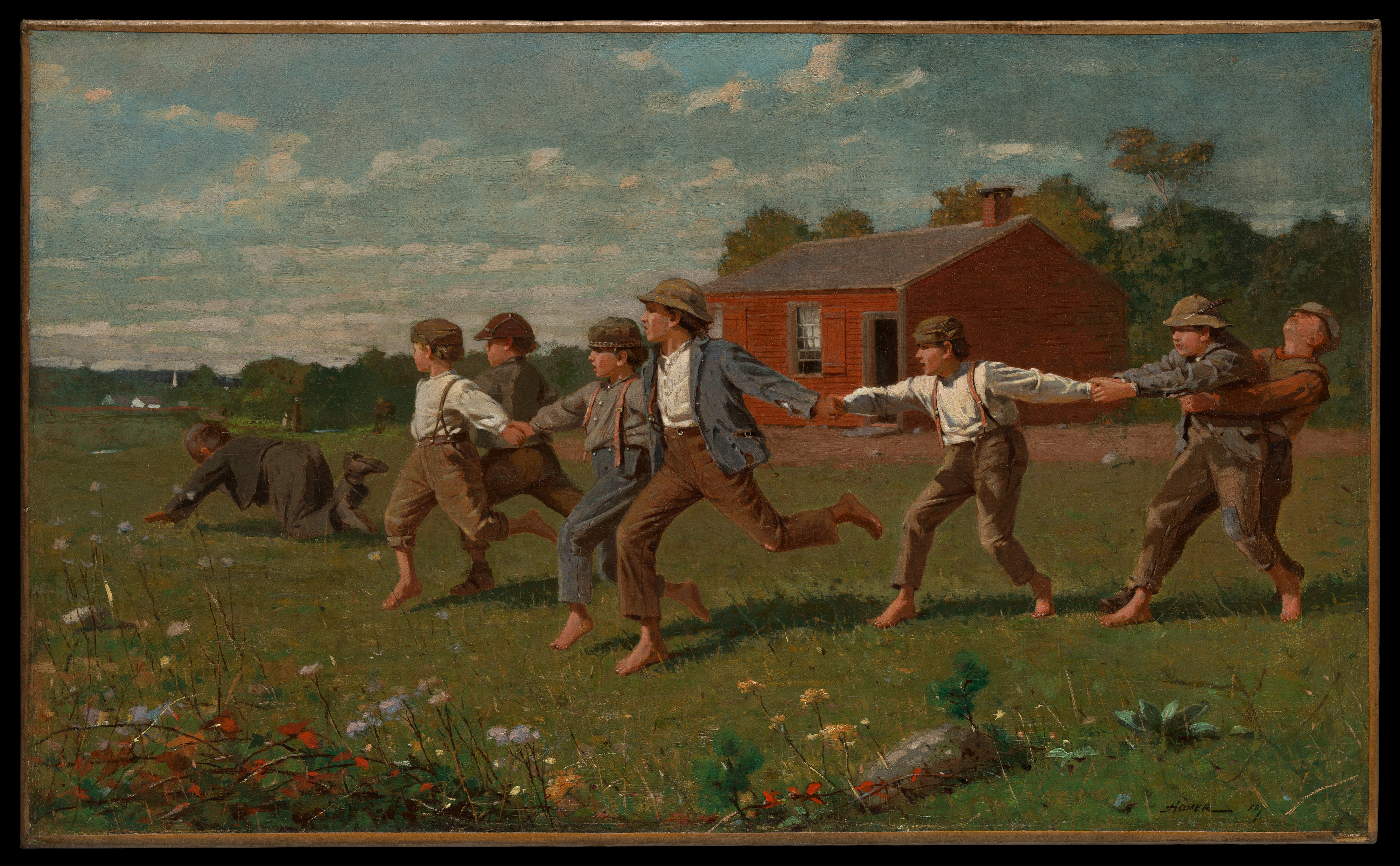 Boys Playing Tug of War