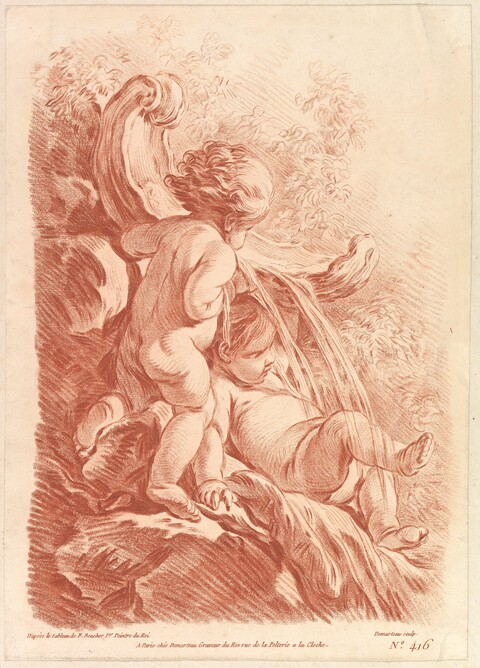 Two Cherubs at a Fountain