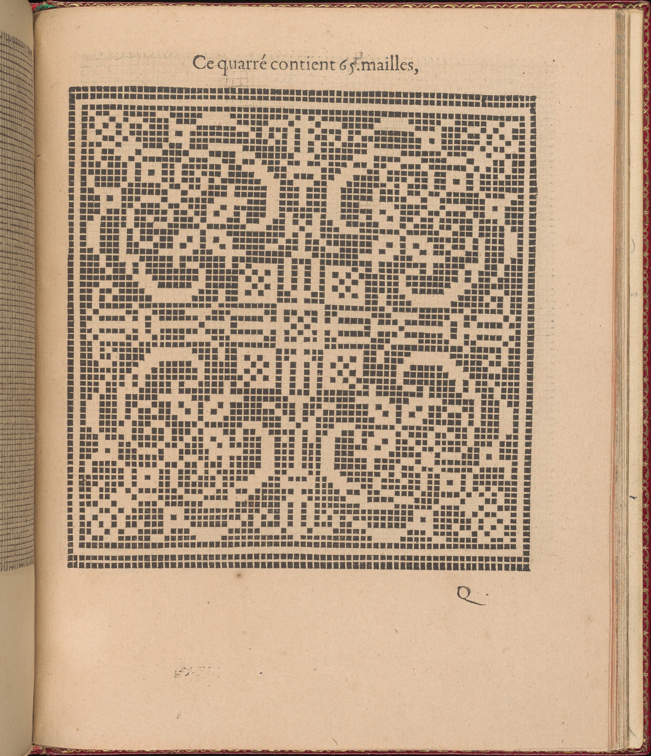 Antique 65-Mesh Needlework Pattern