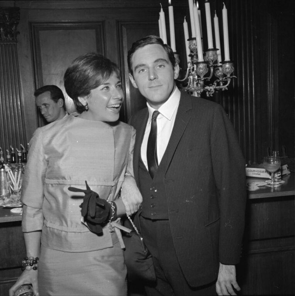 Couple at 1960s Indoor Social Event