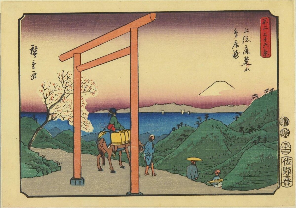 Japanese Ukiyo-e Mount Fuji View