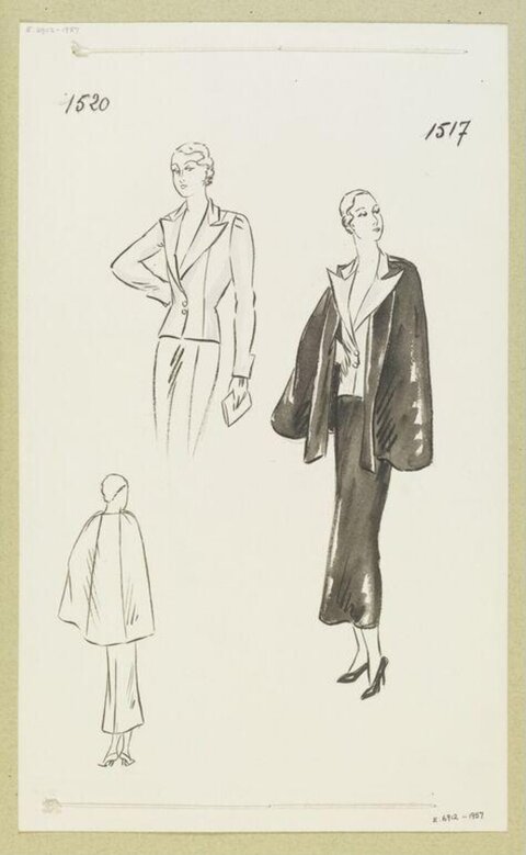 Vintage Fashion Design Sketches