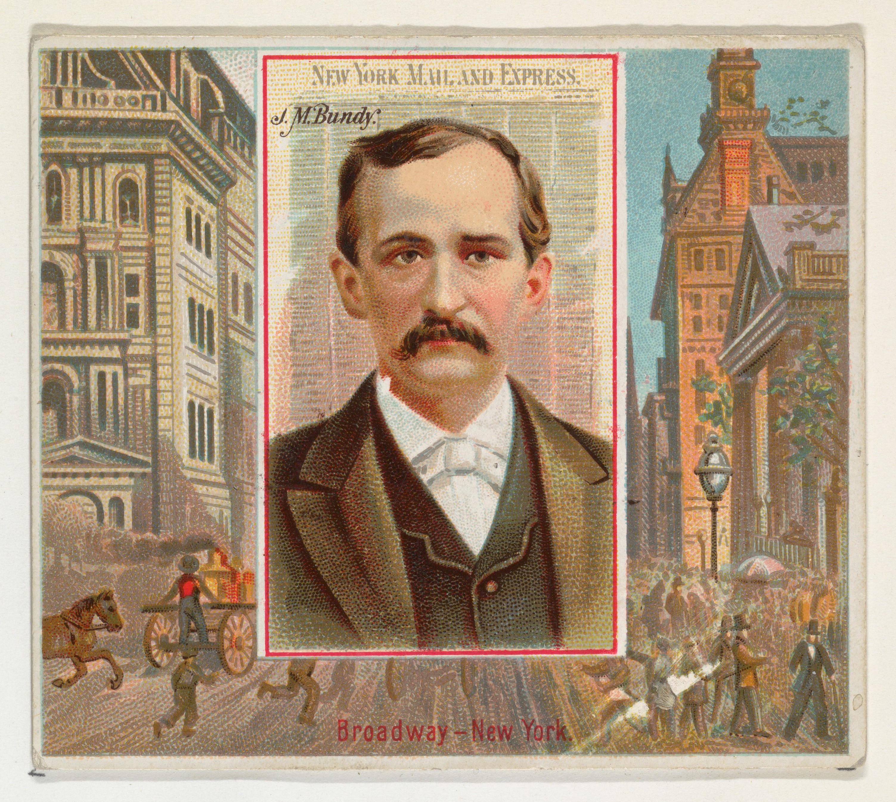 Vintage J.M. Bundy Trade Card New York