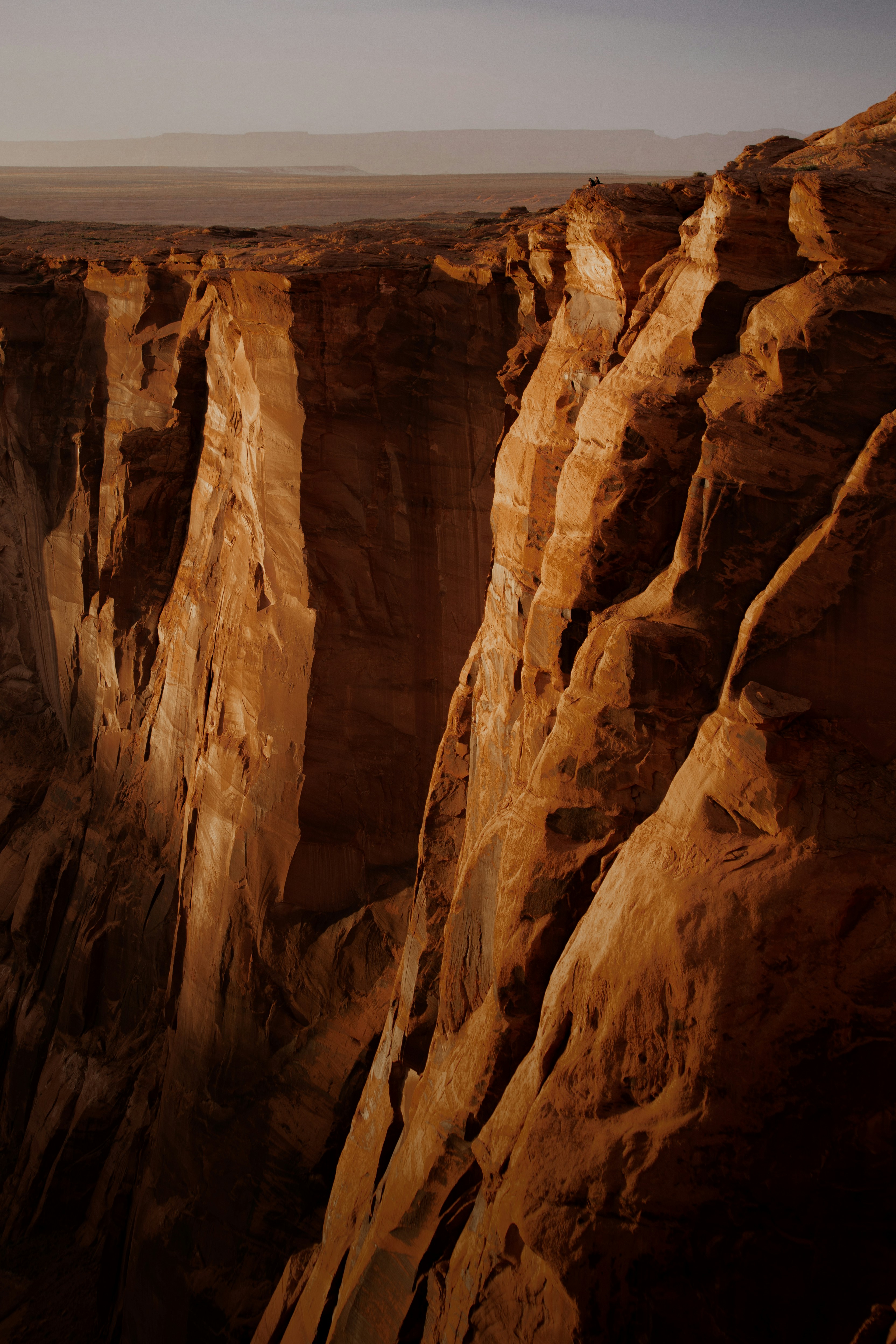 Sunlit Desert Canyon Cliffs