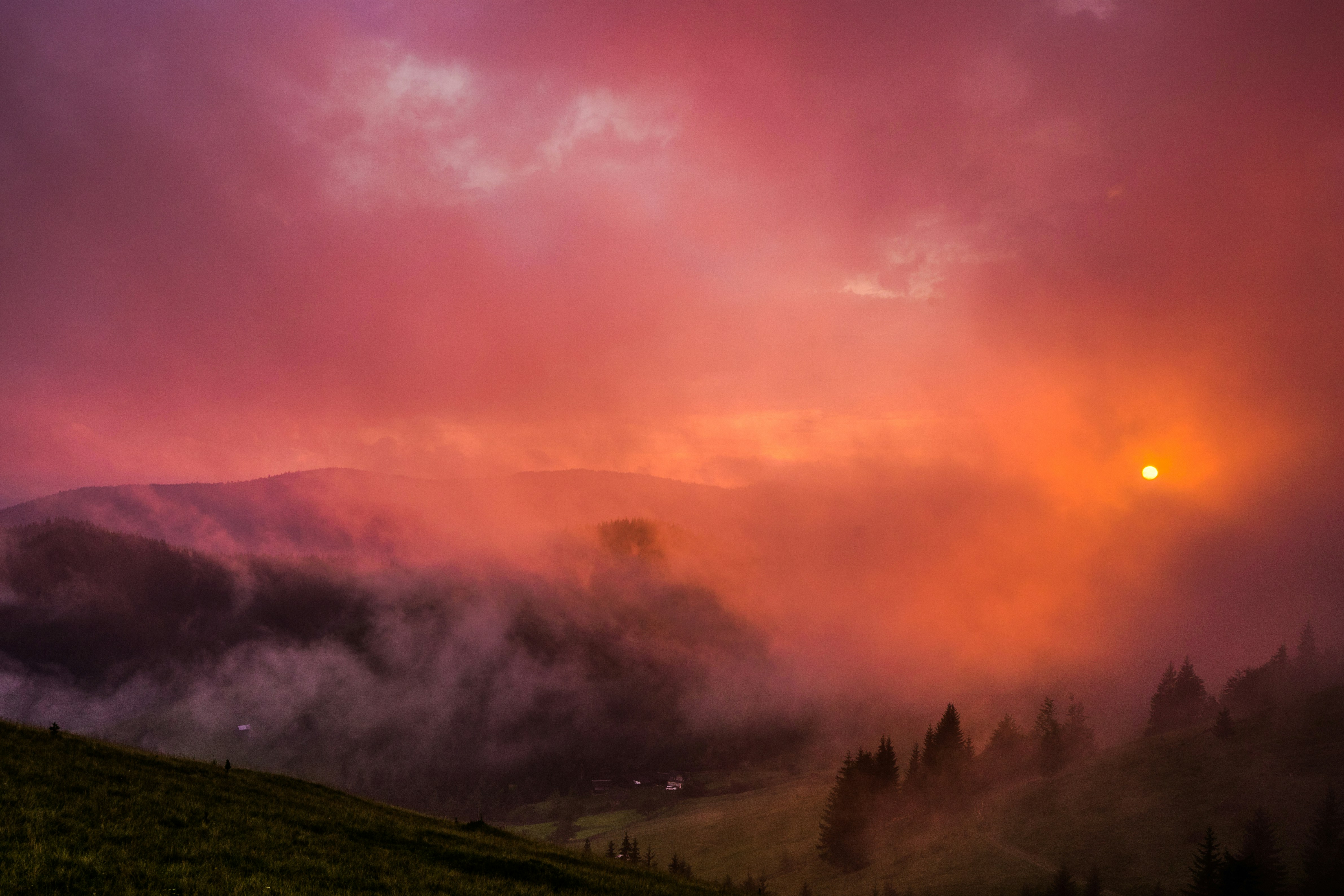 Misty Mountain Sunrise
