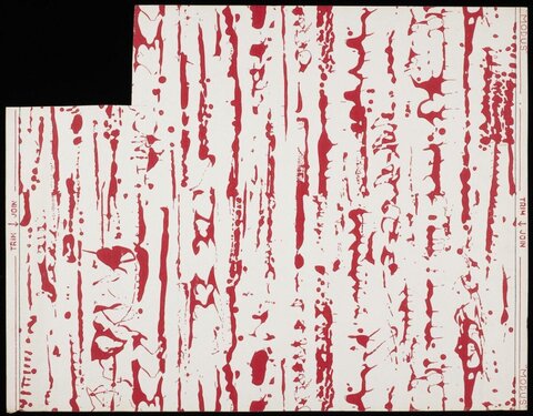 Red Drip Abstract Print