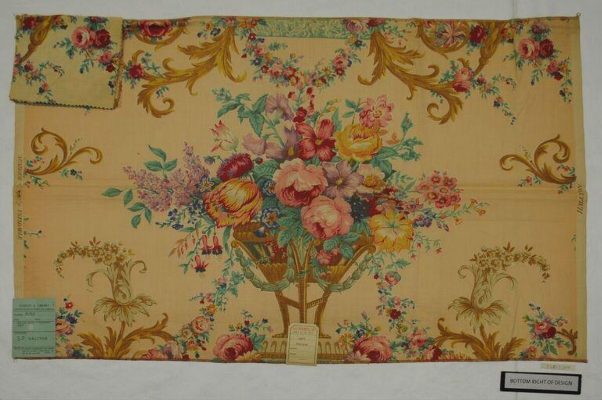 Vintage Floral Textile Sample