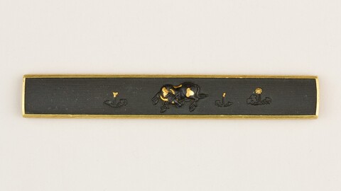 Japanese Sword Fitting with Ox Design