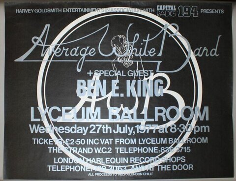1977 Average White Band Concert Poster