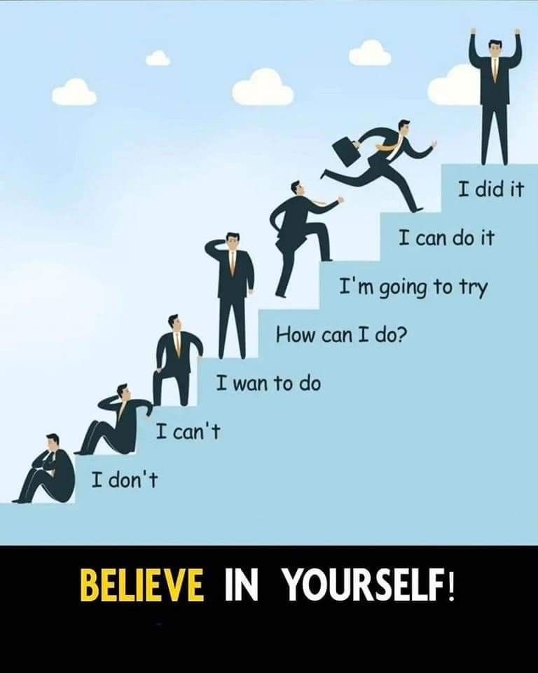 Believe In Yourself Motivation Illustration