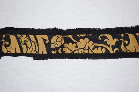 Black Gold Ornate Fabric Trim