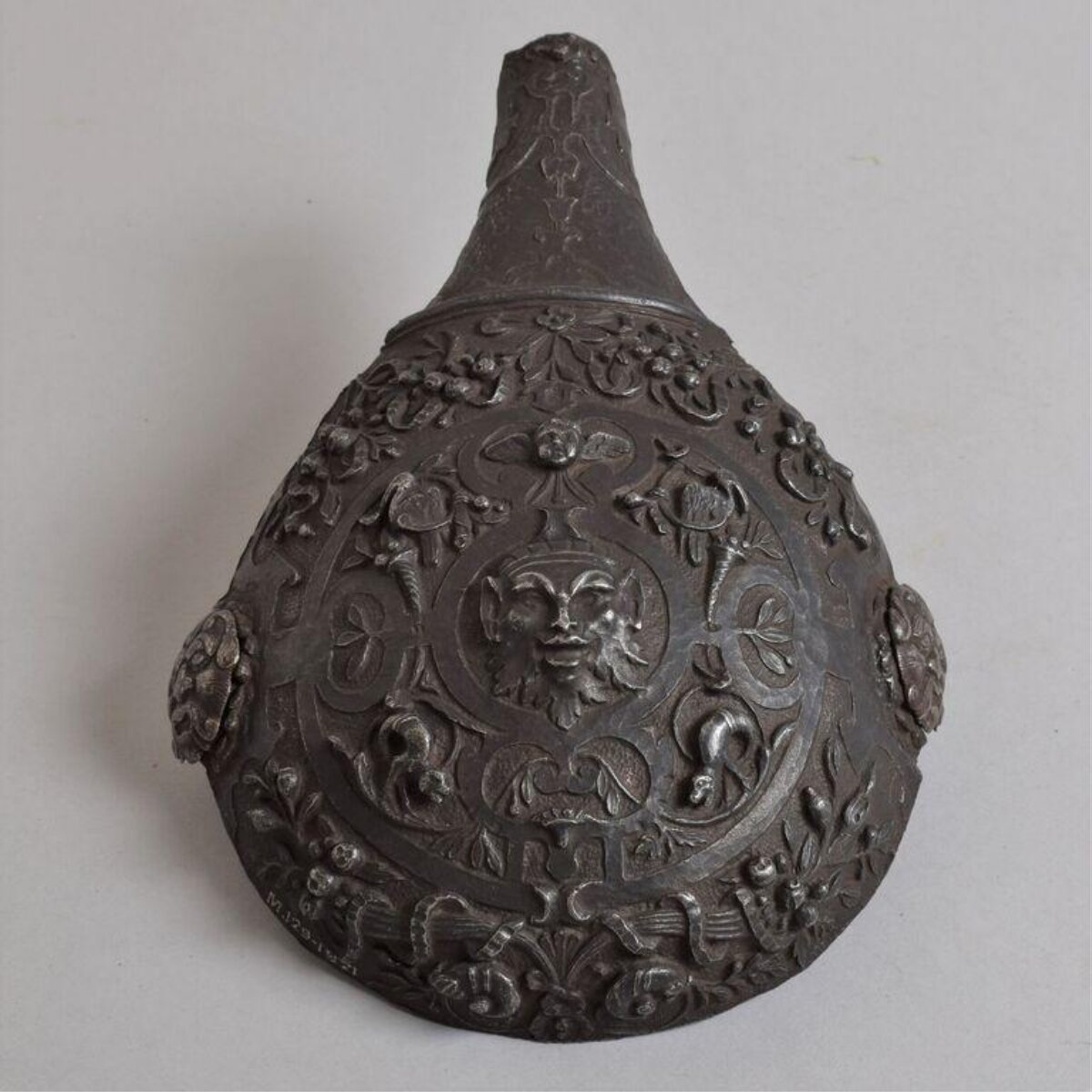 Ornately Engraved Antique Powder Flask