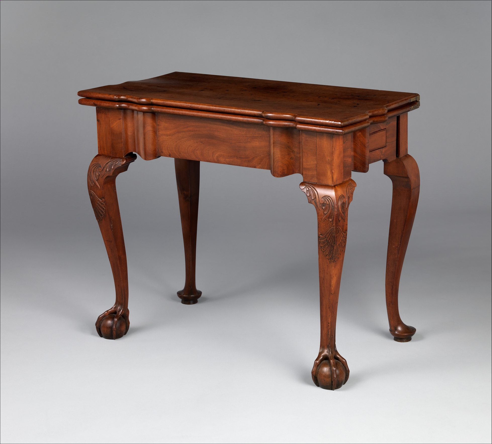 Antique Carved Wooden Game Table