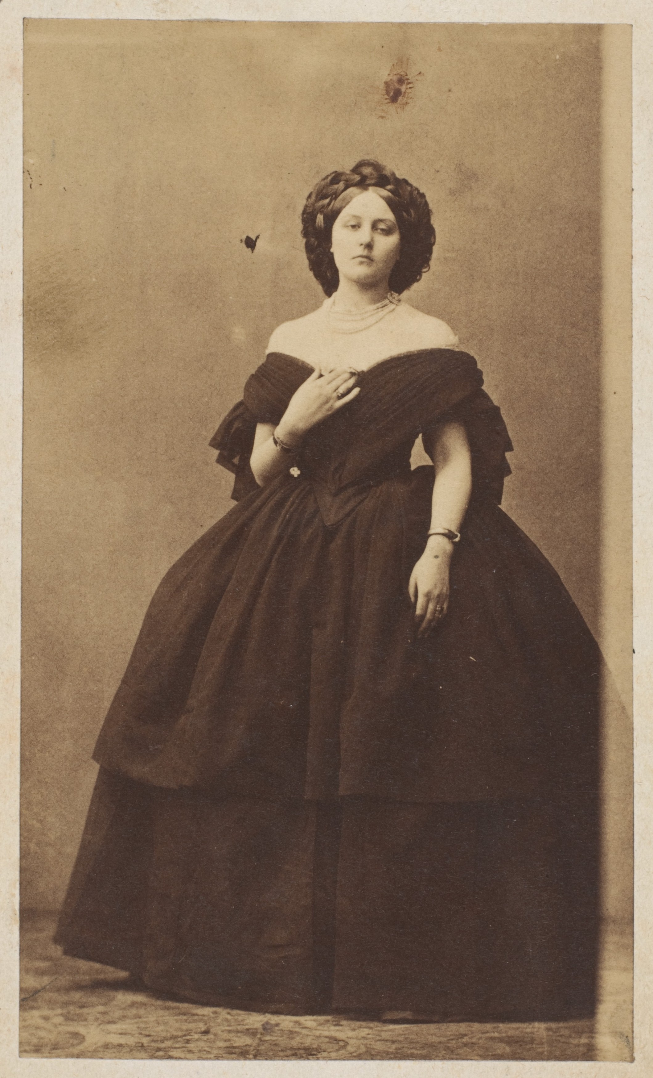 Vintage Sepia Portrait of Victorian Woman
