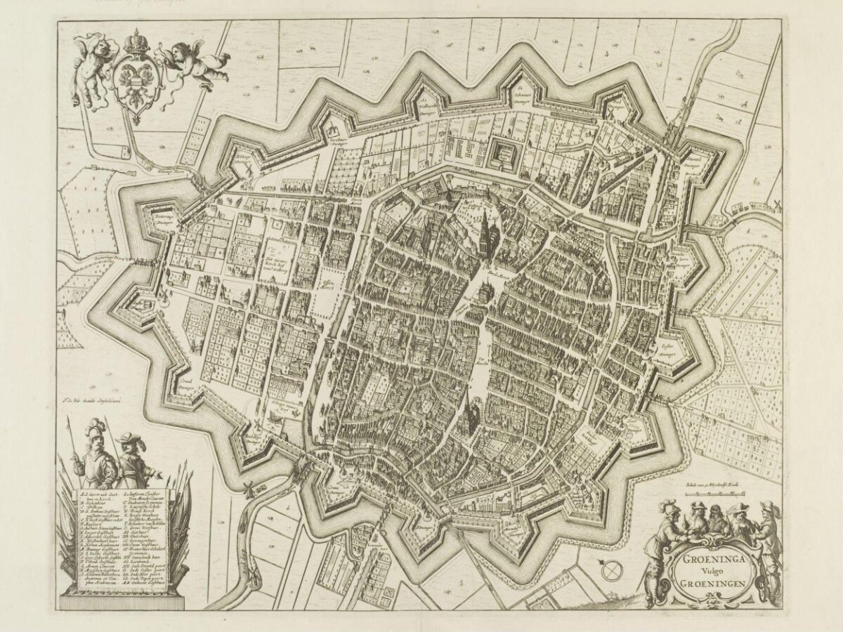 Antique Map of Groningen City