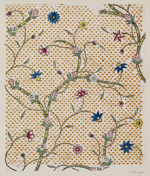 Hand Drawn Floral Textile Pattern