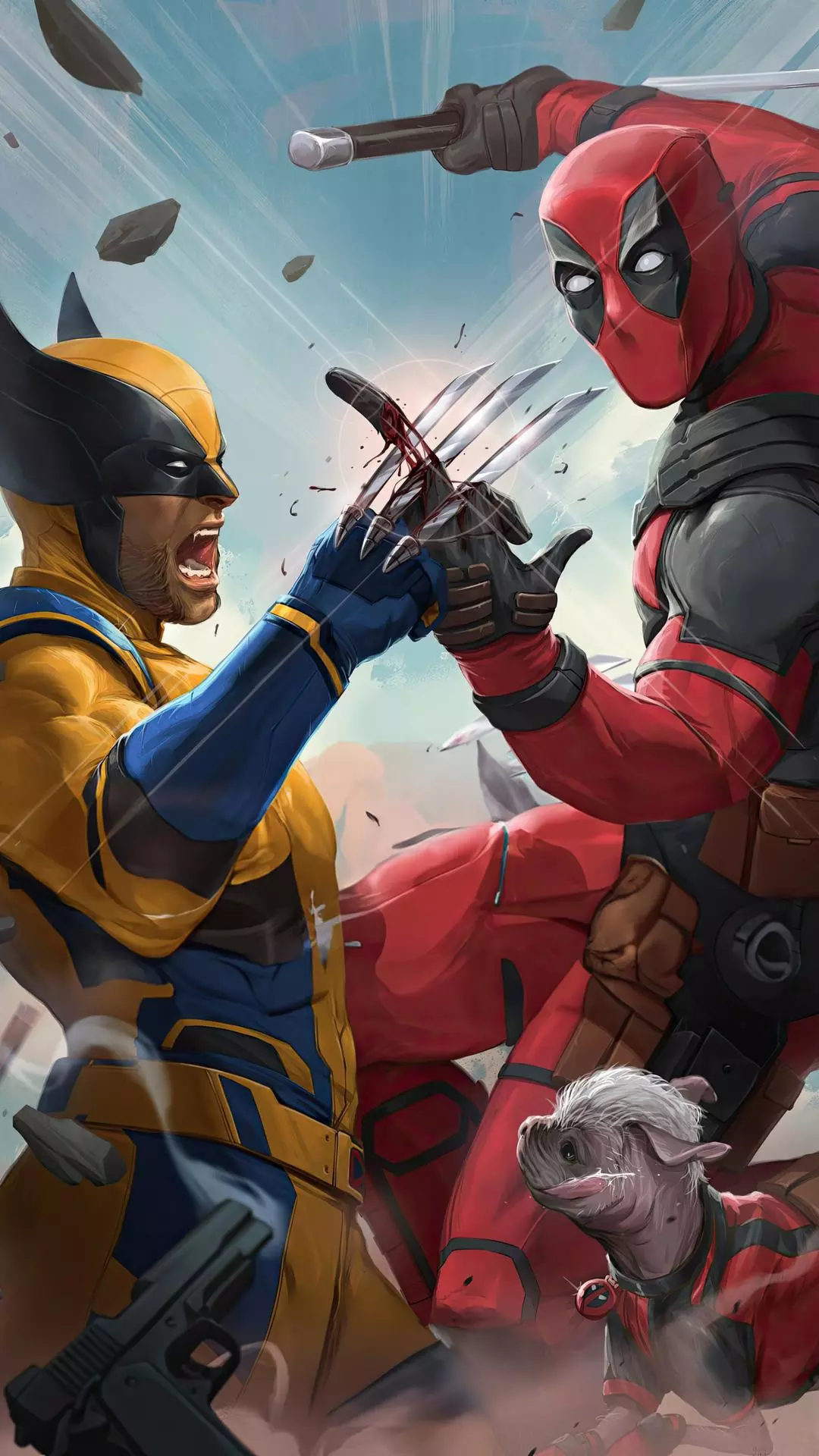 Wolverine and Deadpool Fight Scene