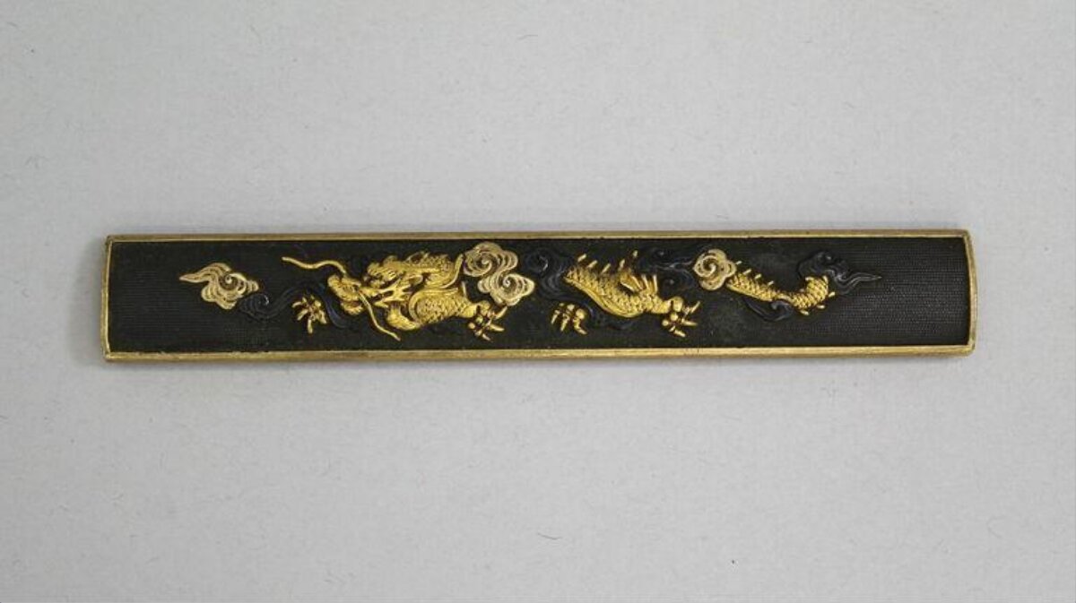 Gilt Cloud Dragon Sword Fitting