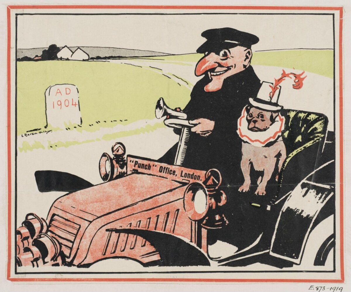 1904 Punch Office Motoring Cartoon