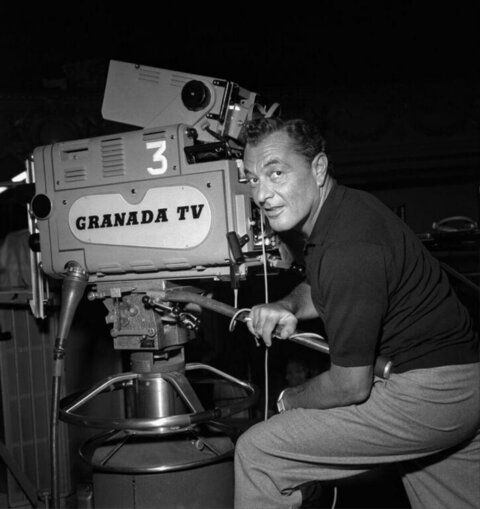 Man Operating Granada TV Camera