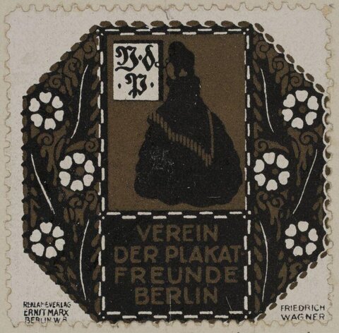 Vintage Berlin Plakatfreunde Advertising Stamp