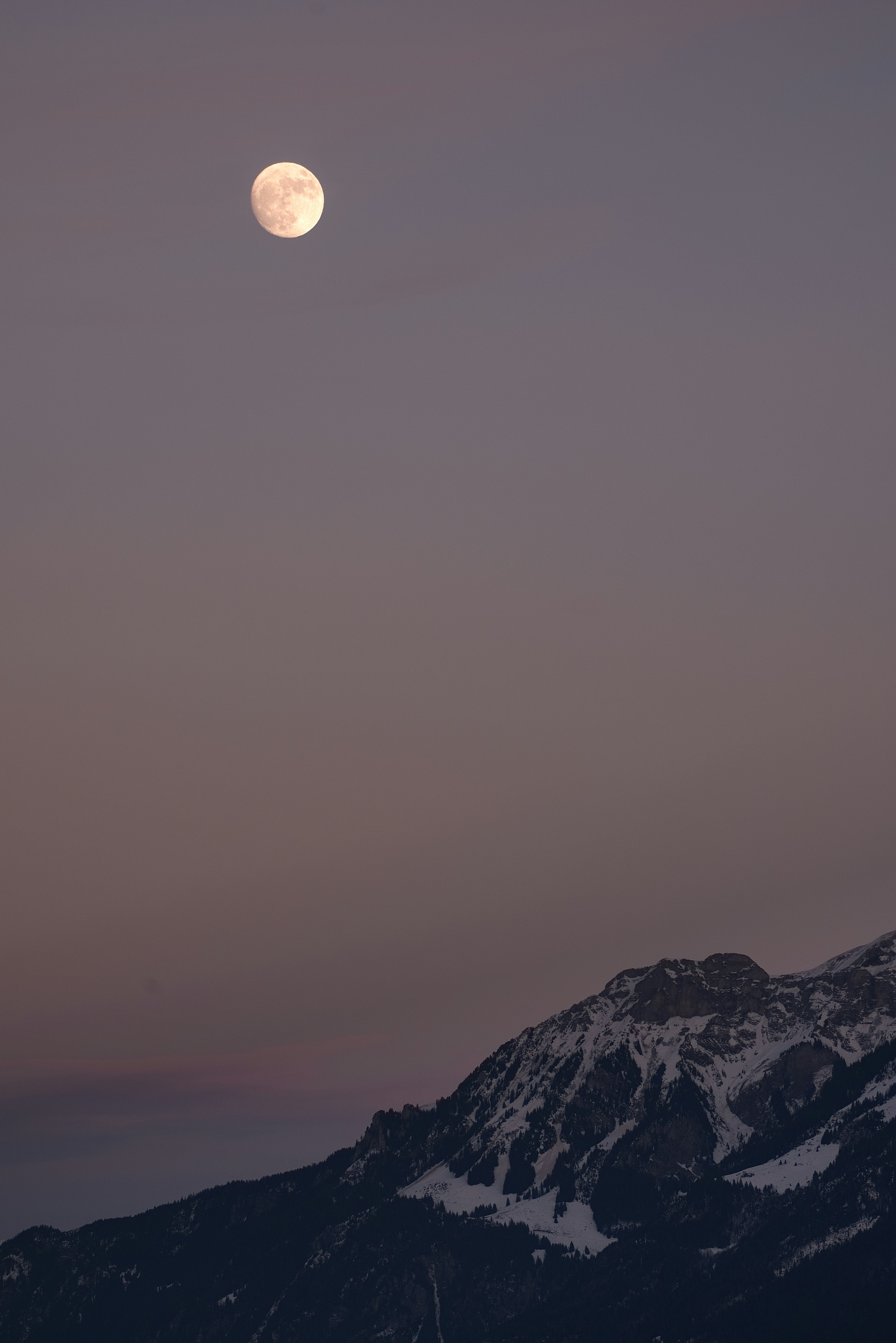 Full Moon Over Snow Mountain