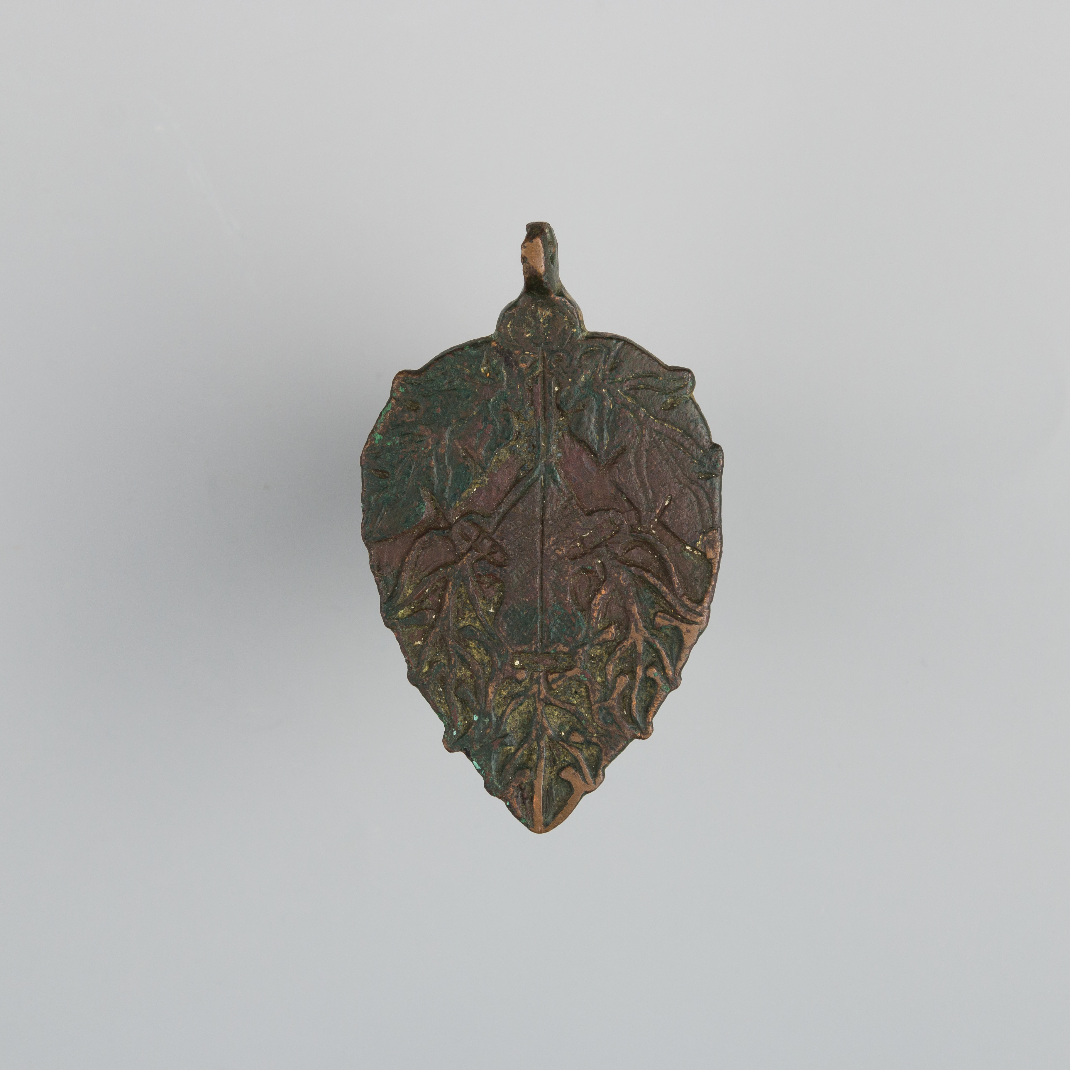 Antique Copper Leaf-shaped Pendant