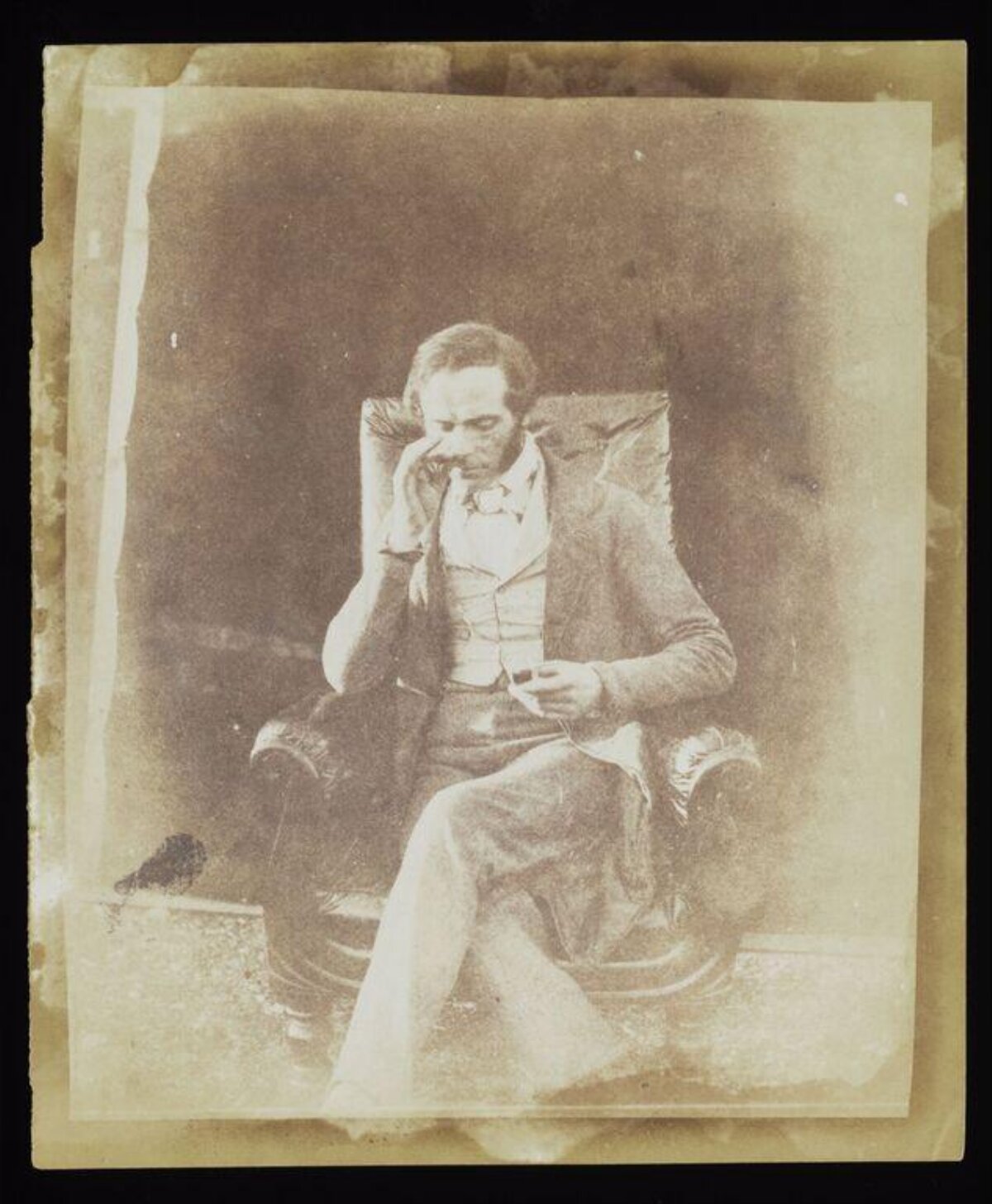 Vintage Seated Man Portrait